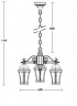 Подвесной уличный светильник YAOHUALUX 91370L/3 Bl ASTORIA 1 L