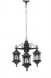 Подвесной уличный светильник YAOHUALUX 89970S/3 Bl DELI S