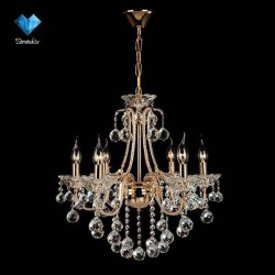 Люстра Eurosvet 10044/6 золото/прозрачный хрусталь Strotskis