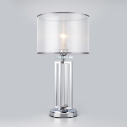 Настольная лампа с абажуром Eurosvet Fargo 01078/1 хром