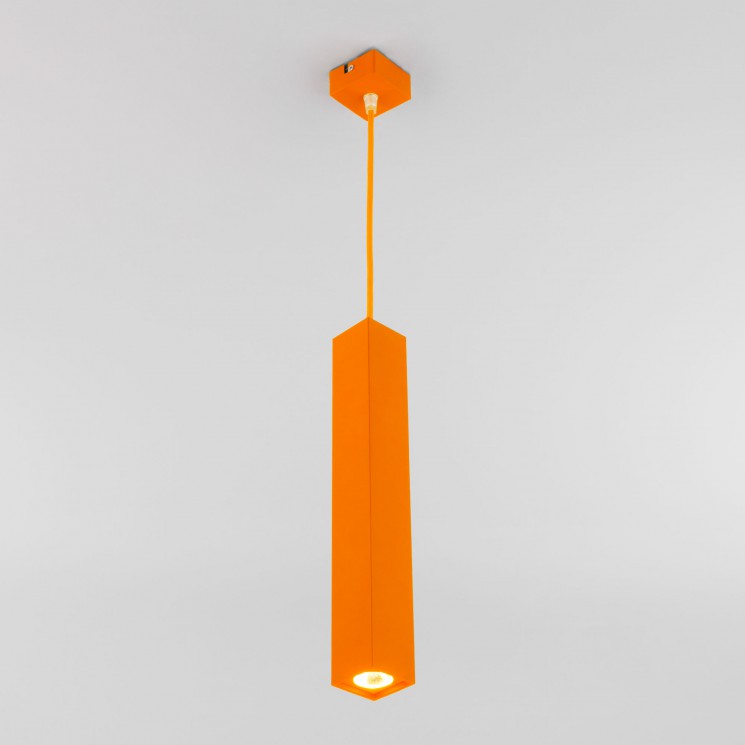 Светодиодный подвесной светильник Eurosvet 50154/1 LED оранжевый