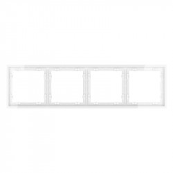 Рамка 4 поста VOLTUM VLS100401 белый глянец