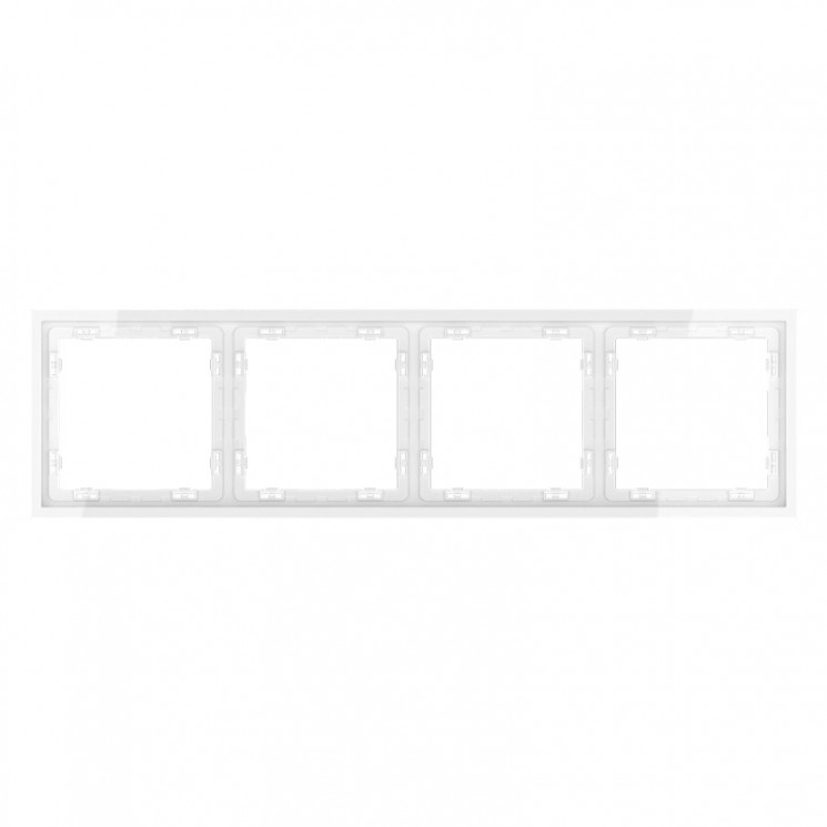 Рамка 4 поста VOLTUM VLS100401 белый глянец