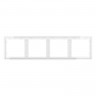 Рамка 4 поста VOLTUM VLS100401 белый глянец