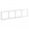 Рамка 4 поста VOLTUM VLS100401 белый глянец