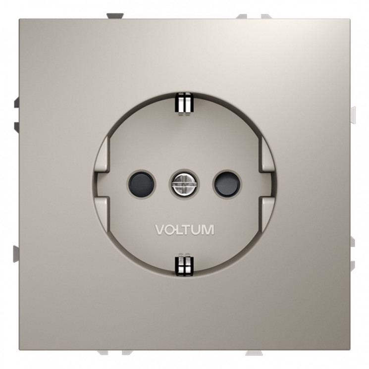 Розетка встраиваемая S70 с заземлением и защитными шторками, 16А VOLTUM VLS040203 кашемир