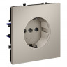 Розетка встраиваемая S70 с заземлением и защитными шторками, 16А VOLTUM VLS040203 кашемир