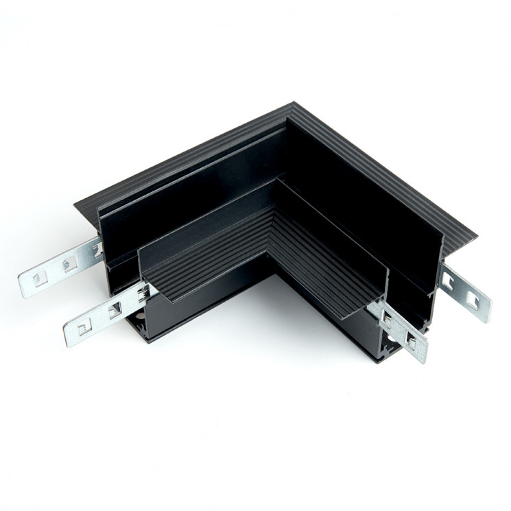 Соединитель угловой Feron для встраиваемого шинопровода, черный, LD2004 41980