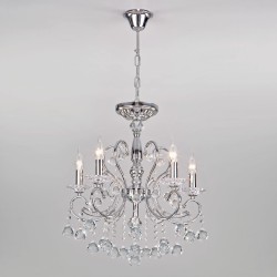 Подвесной светильник  Eurosvet Collana 10096/5 хром/прозрачный хрусталь Strotskis