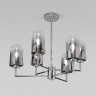 Потолочная люстра со стеклянными плафонами Eurosvet 60156/6 хром Pluto
