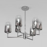 Потолочная люстра со стеклянными плафонами Eurosvet 60156/6 хром Pluto