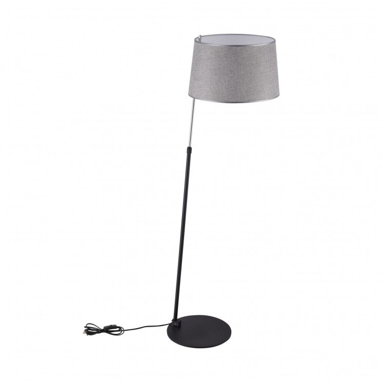 Торшер Maytoni MOD613FL-01B Bergamo Н170 см D42см черный/серый 1хЕ27