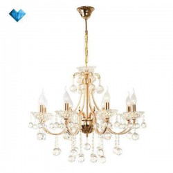 Люстра Eurosvet 10044/8 золото/прозрачный хрусталь Strotskis