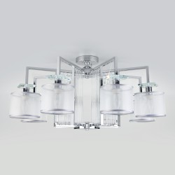 Потолочная люстра с абажурами Eurosvet Fargo 60108/8 хром