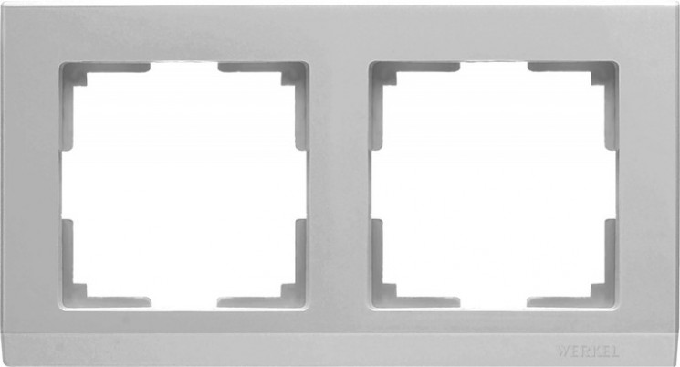 Рамка на 2 поста Werkel W0021806 (Stark WL04-Frame-02 Серебряный)