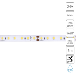 Светодиодная лента Arte Lamp AQUA TAPE A2412008-05-4K 24В 9,6Вт/м 120Led/м IP65