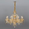 Подвесной светильник  Eurosvet Alcedo 10097/8 золото/тонированный хрусталь Strotskis