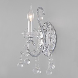 Настенный светильник  Eurosvet Collana 10096/1 хром/прозрачный хрусталь Strotskis