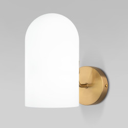 Настенный светильник с стеклянным плафоном Eurosvet 60157/1 латунь Bambola