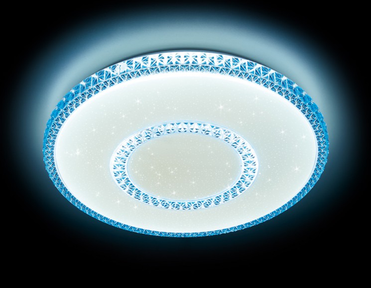 Управляемый светильник Ambrella light F99 BL 96W D500 ORBITAL CRYSTAL