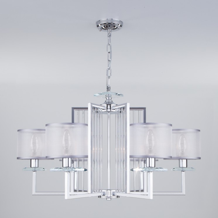 Подвесная люстра с абажурами Eurosvet Fargo 60108/6 хром