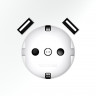 Розетка встраиваемая S70 с заземлением и защитными шторками, 16А, с USB, A+A VOLTUM VLS040402 белый матовый
