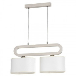 Подвесная люстра Alfa STADION ECRU 18052 2хЕ27 Дерево бежевый/Ткань бежевый (Ск)