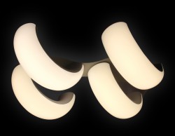Управляемый светодиодный светильник Ambrella light ORBITAL CLOUD  FC11/4 WH 80W D620*500