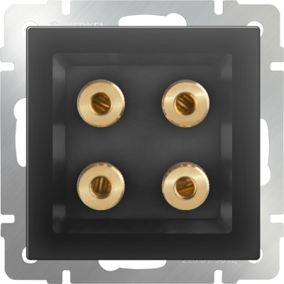 Акустическая розетка черный матовый Werkel W1185008 (WL08-AUDIOx4)