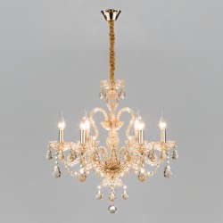 Подвесной светильник  Eurosvet Alcedo 10097/6 золото/тонированный хрусталь Strotskis