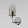 Настенный светильник с стеклянным плафоном Eurosvet 60156/1 хром Pluto