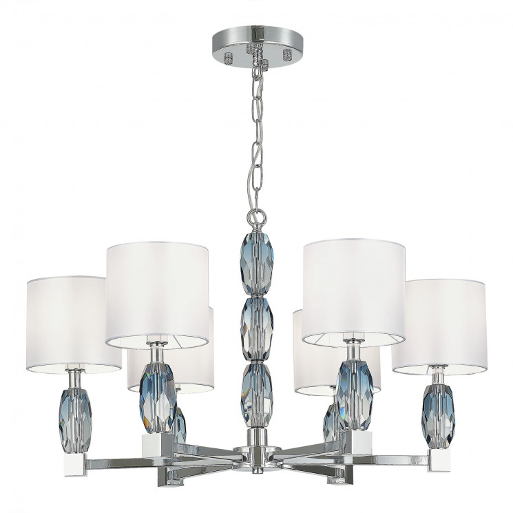 Люстра подвесная ST Luce Хром, Голубой/Белый E14 6*40W         SL1759.103.06