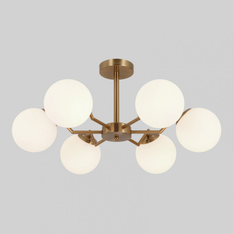 Люстра на штанге Eurosvet 70154/6 латунь Frost