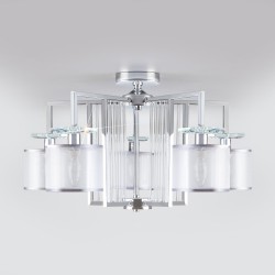 Потолочная люстра с абажурами Eurosvet Fargo 60108/5 хром