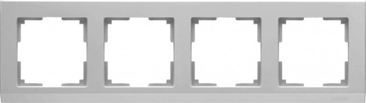 Рамка на 4 поста Werkel W0041806 (Stark WL04-Frame-04 Серебряный)