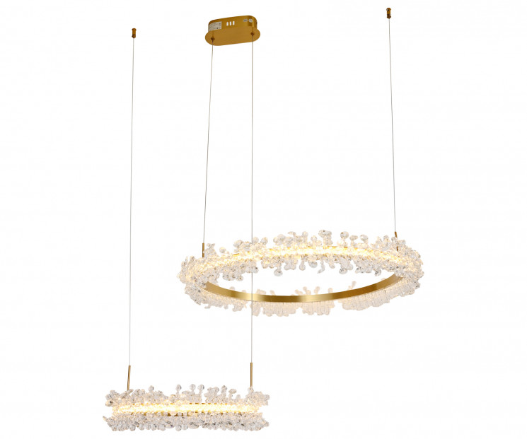 Подвес Kink Light Лаура латунь d40+60 h150 Led 60W (4000K) с пультом ДУ 08245,36PA(4000K)