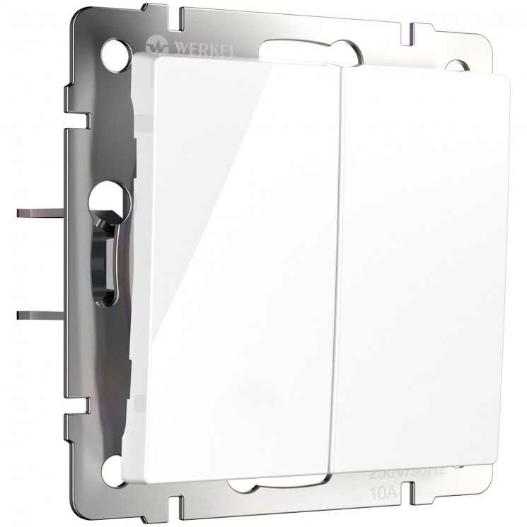 Выключатель двухклавишный с самовозвратом (белый) W1122401 Werkel