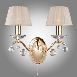 Светильник настенный Eurosvet Эстель 10058/2 золото/прозрачный хрусталь Strotskis