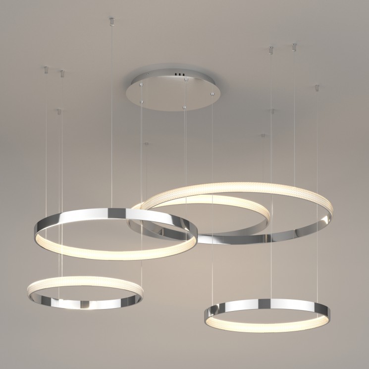 Подвесной светодиодный светильник с пультом управления Eurosvet Posh 90175/5 хром