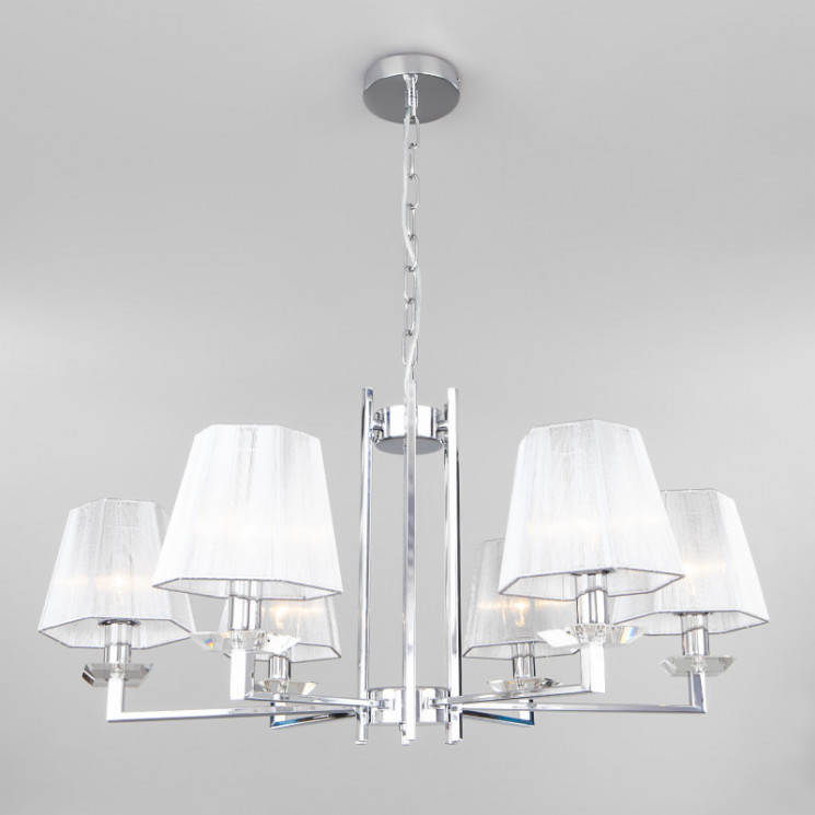 Подвесная люстра Eurosvet 60114/6 хром Alegria