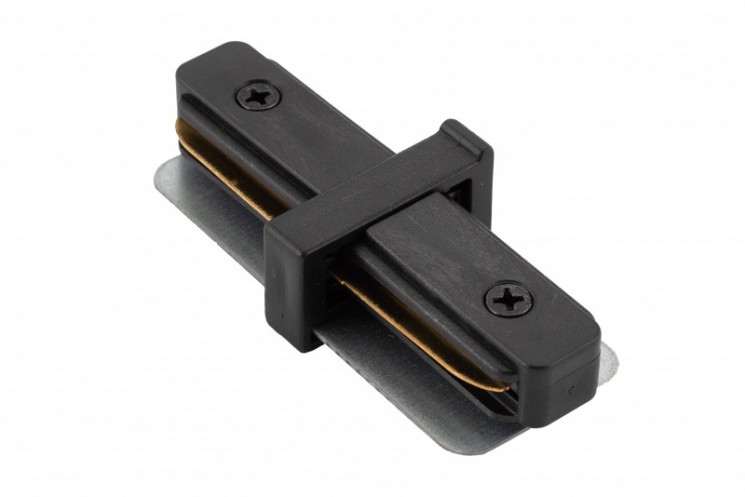 Прямой соединитель для шинопровода, черный Denkirs TR1101-BK