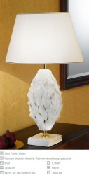 Настольная лампа Kolarz Terracotta 0095.70.1, белая