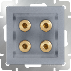 Акустическая розетка серебряный Werkel W1185006 (WL06-AUDIOx4)