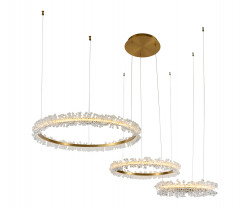 Подвес Kink Light Лаура латунь d40+60+80 h150 Led 110W (4000K) с пультом ДУ 08246,36PA(4000K)