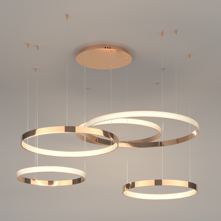 Подвесной светодиодный светильник с пультом управления Eurosvet Posh 90175/5 медный