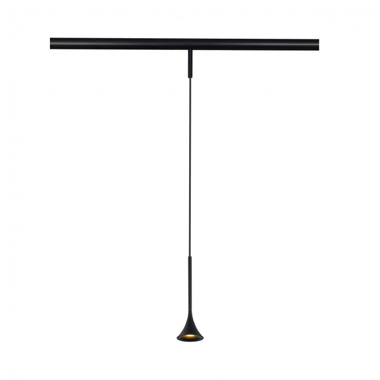 Магнитный трековый светильник ST Luce SUPER5 Черный LED 1*5W 3000K Lm Ra>90 IP20 D70xH225 24V    ST688.436.05