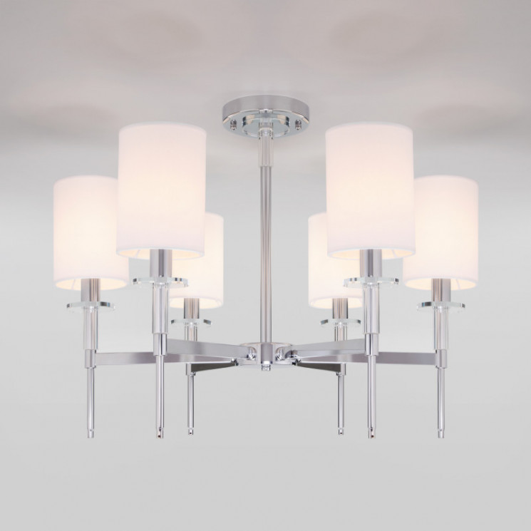 Люстра на штанге Eurosvet 60132/6 хром Brielle