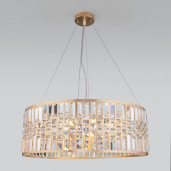 Подвесная люстра Eurosvet 10116/8 золото/прозрачный хрусталь Strotskis Lory