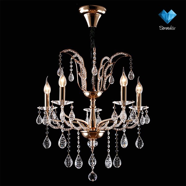 Люстра Eurosvet 10047/5 золото/прозрачный хрусталь Strotskis