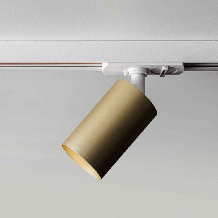 Однофазный трековый светильник под лампу GU10 MKL-1-GU10-WMG Черный Mikami Lotus Матовое золото/белый 117x80x52